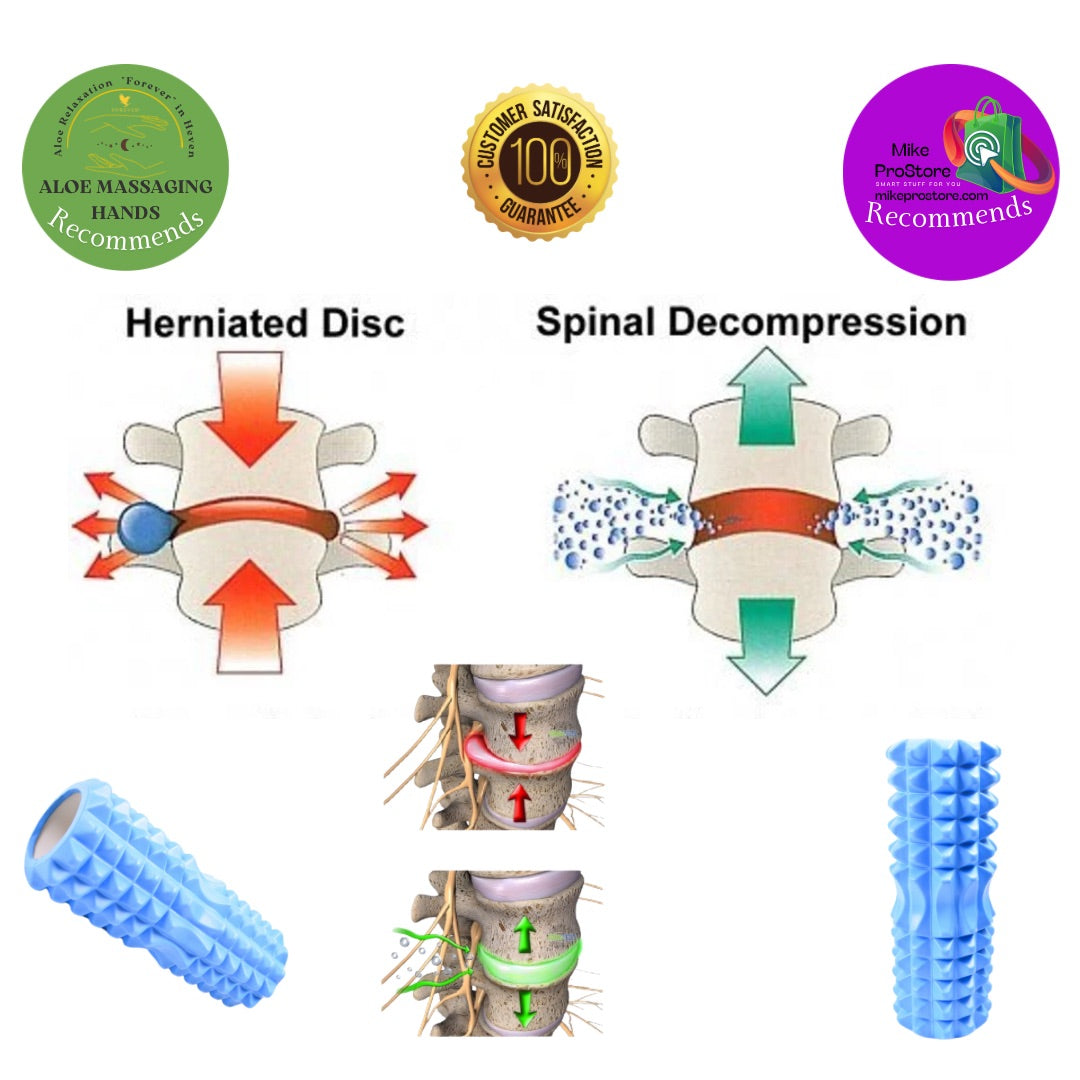 Profiled Foam Roller with Spikes - Aloe Massaging Hands