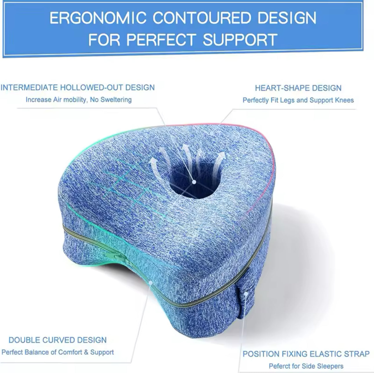 Knee Pillow for Sleeping – Comfortable Sleep and Spinal Relief Every Night!