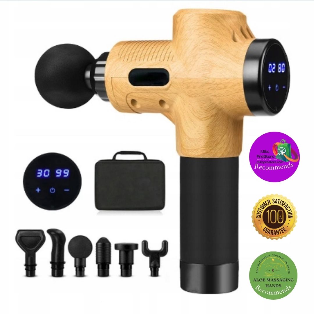 Powerful 140W Massage Gun – Complete Muscle Recovery! 6 Heads and 30 Modes!